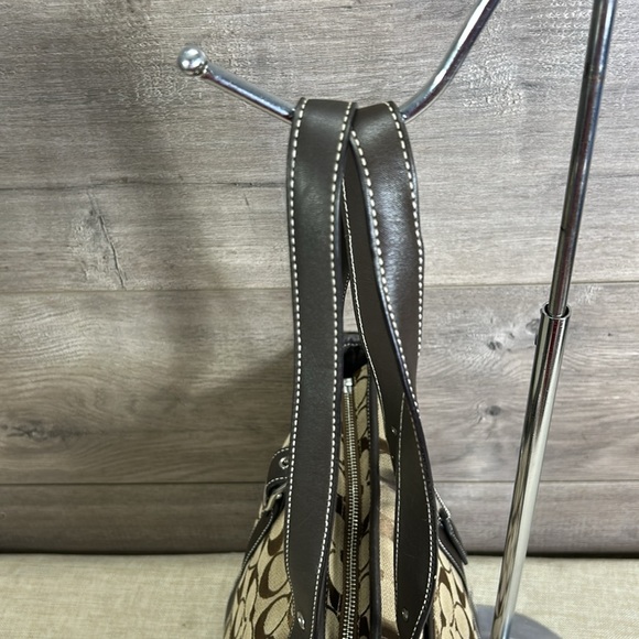 Coach 6042 Brown Monogram Canvas Shoulder Bag - Picture 4 of 13
